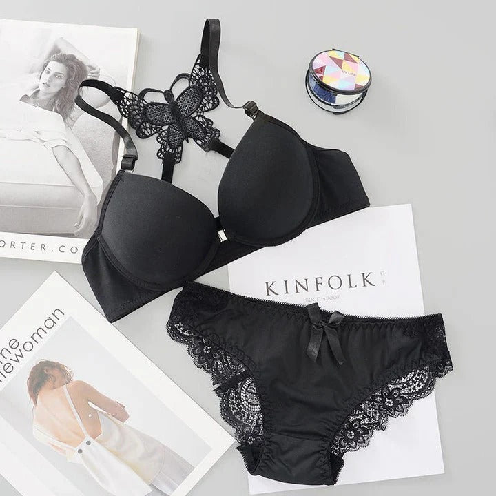 Front Open Back Design Lingerie Set